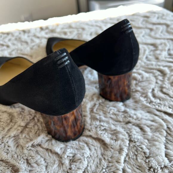 Sarah Flint Made in Italy Perfect Emma Black Suede Block Heel Pump - Picture 8 of 12